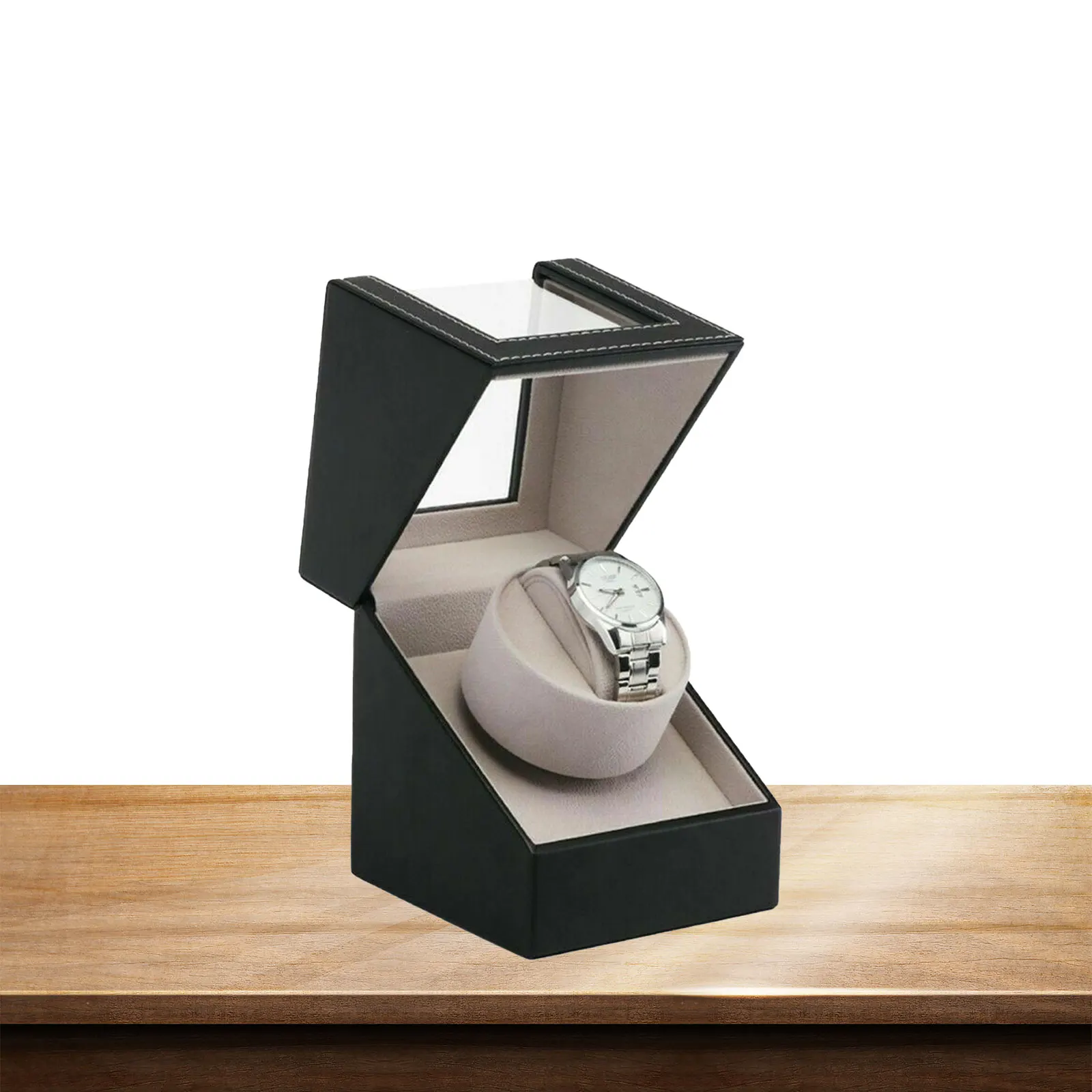 

Automatic Single Watch Winder Box with View Window for Men's and Women's Watches Home Storage Organization