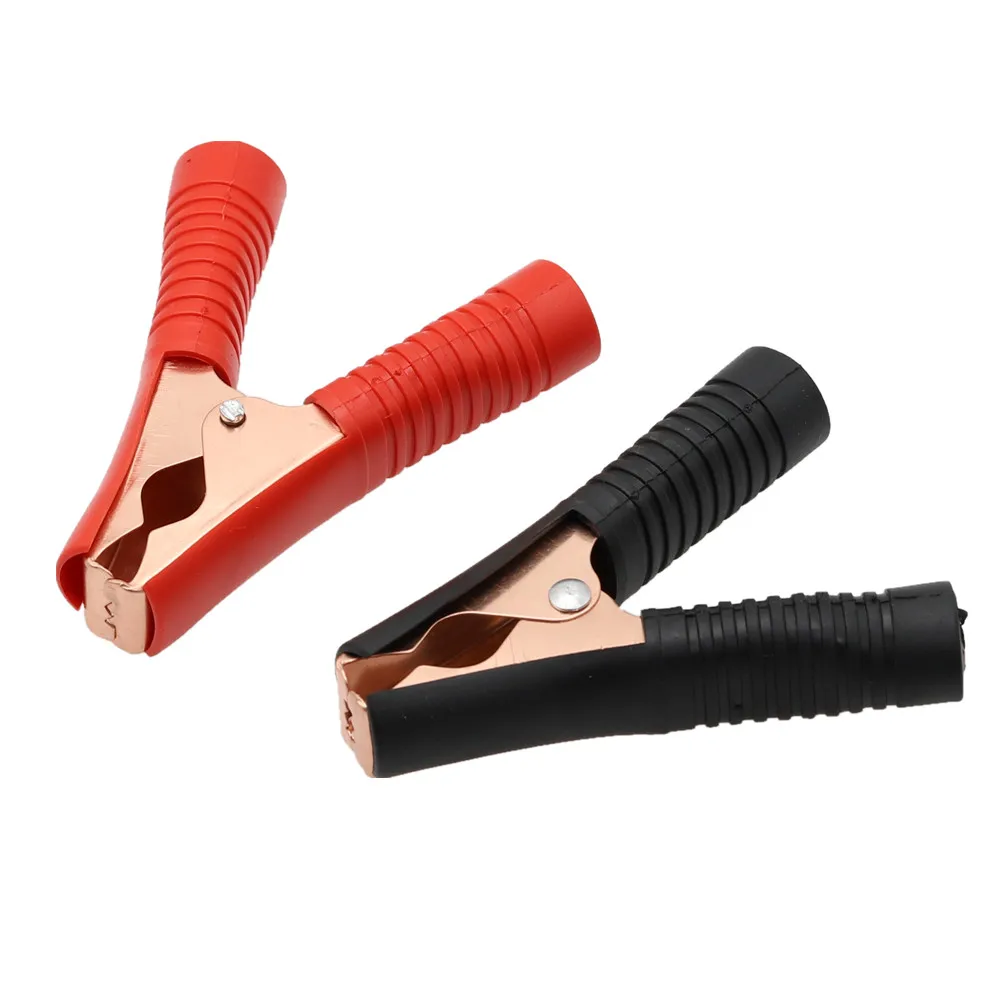 

Hot 100A Car Alligator Clips Battery Clamps Crocodile Clip Red Black Positive Negative 90mm length Red Black