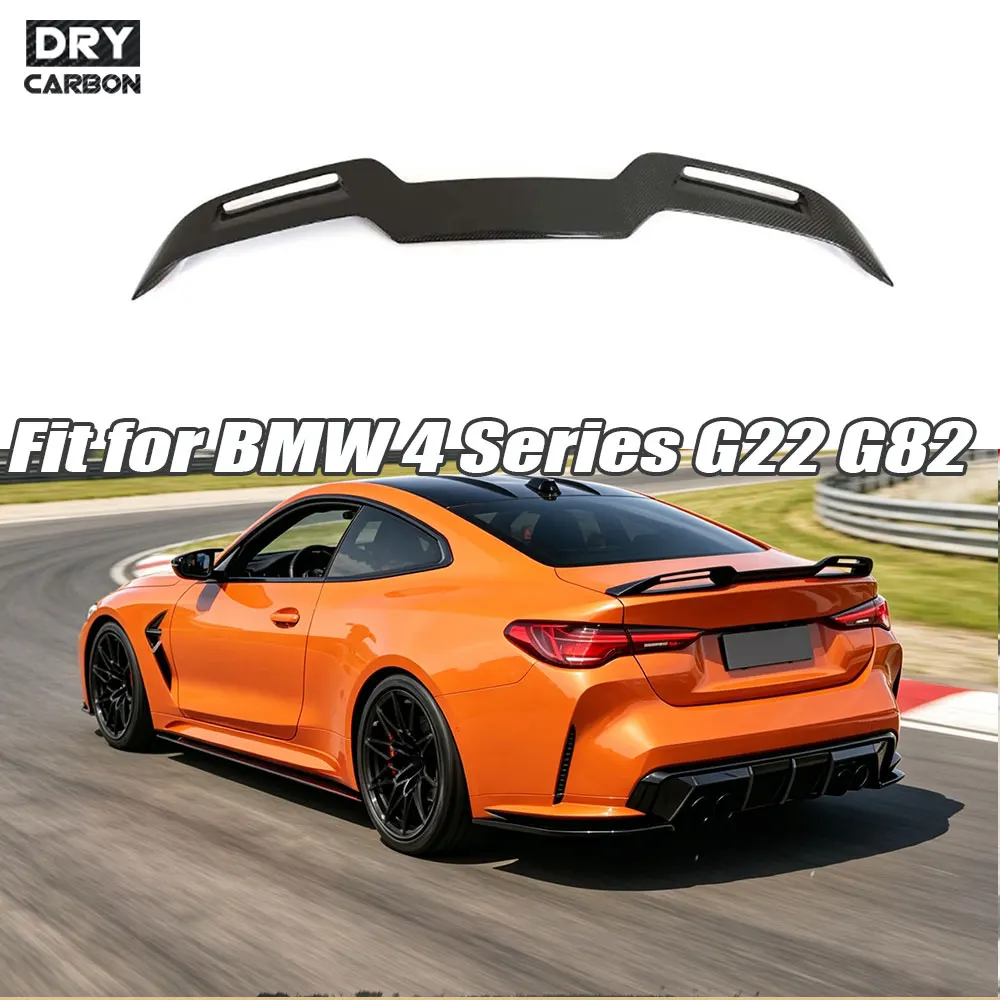 Фото Накладка на задний спойлер из сухого карбона для тюнинга BMW 4 серии G22 G82 M4 Coupe 2021 2022 2023 2024 №1