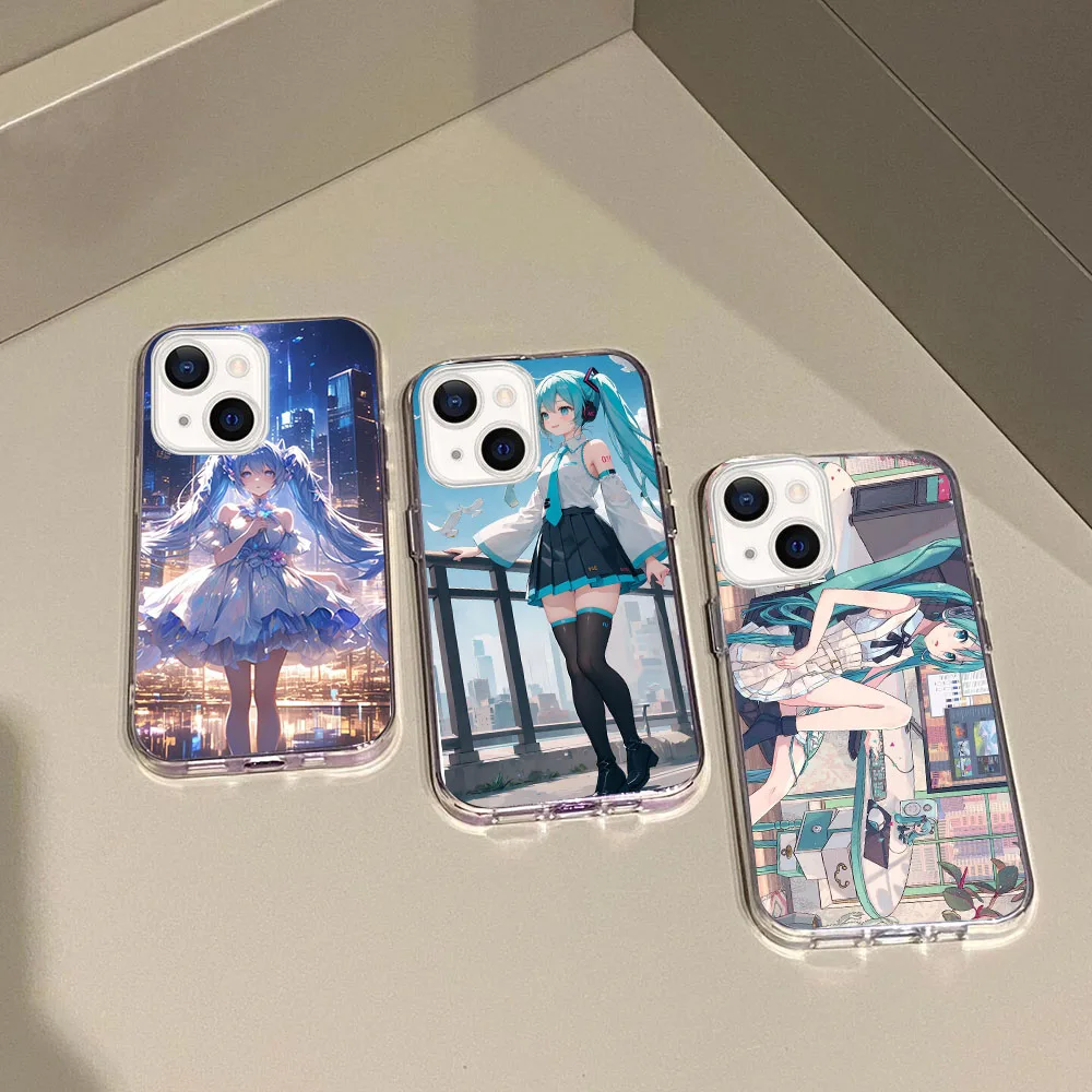 WB-12 Hatsune Miku Transparent Silicone Case For Moto G42 50 51 52 60 62 71 72 84 85 200 Edge 40 pro Ultra