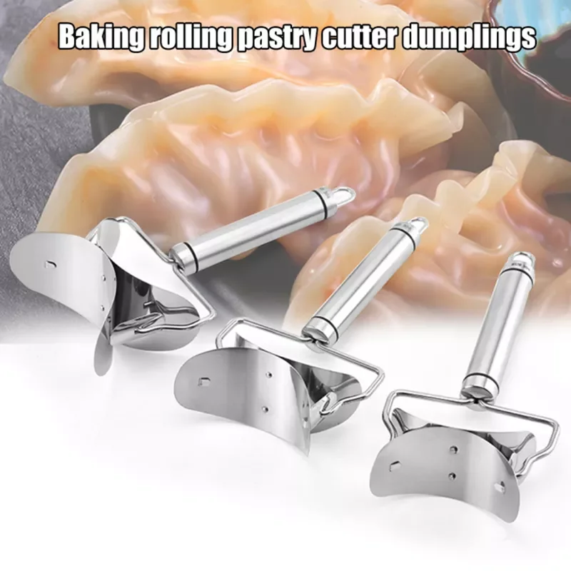 

2023New Cutting Blade Dough Circle Cutter Hot Fondant DIY Dumpling Tools Stainless Steel Spatula Cookie Round Rolling