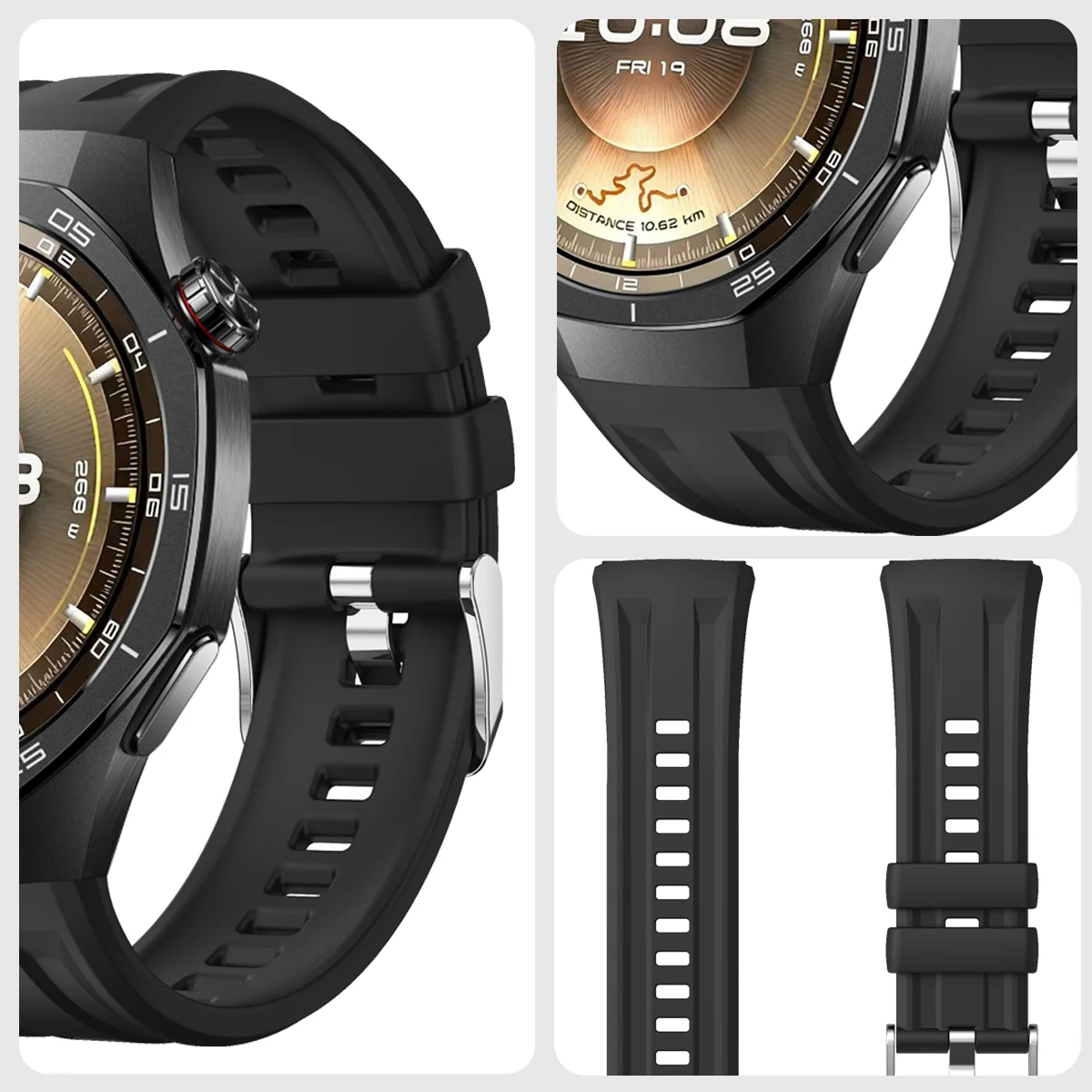 Фото Оригинальный силиконовый ремешок для Huawei Watch GT6 Pro 46 мм, спортивный браслет, сменный ремешок для Huawei Watch GT6 Pro 46 мм, Correa №2