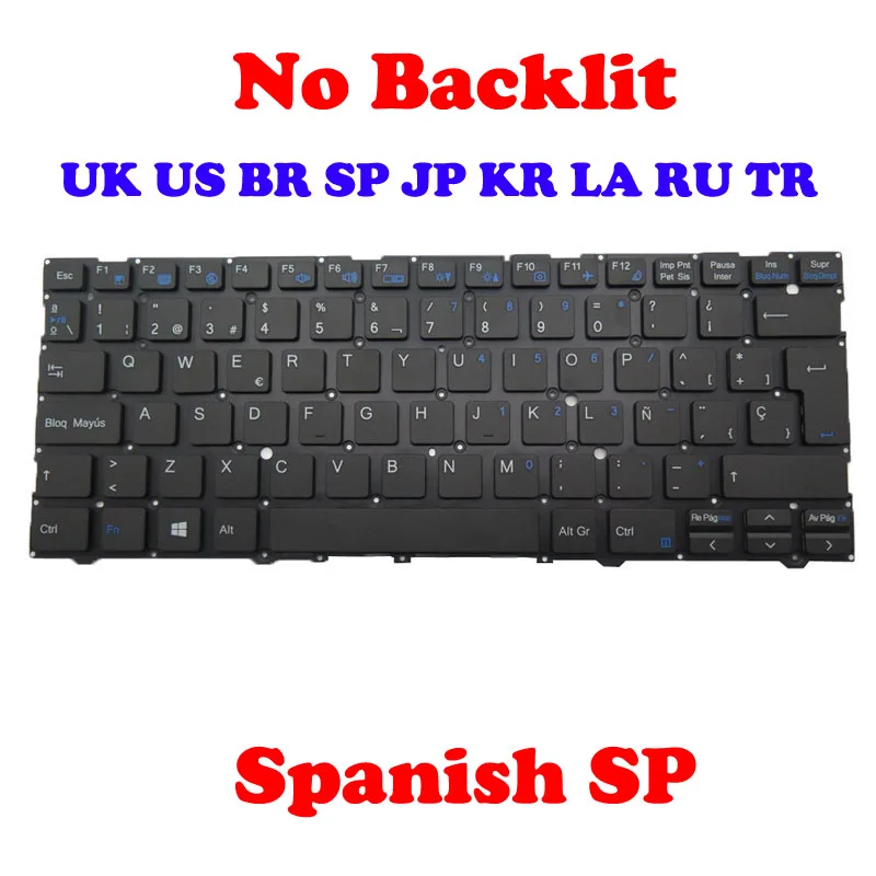 Клавиатура без подсветки SP US UK BR LA RU для CLEVO NV41MB NV41ME NV41MJ NV41MK NV41MZ NV40 MV41 NV40MB NV40ME NV40MJ