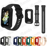 protective case cover for huawei band 7 6 pro rubber band honor band 6 silicone strap bracelet bumper shell
