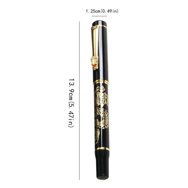 

Роскошные металлические шариковые ручки в китайском стиле с драконом, шариковые ручки с зажимом для подписи для бизнеса, офиса, индивидуальное имя, подарок