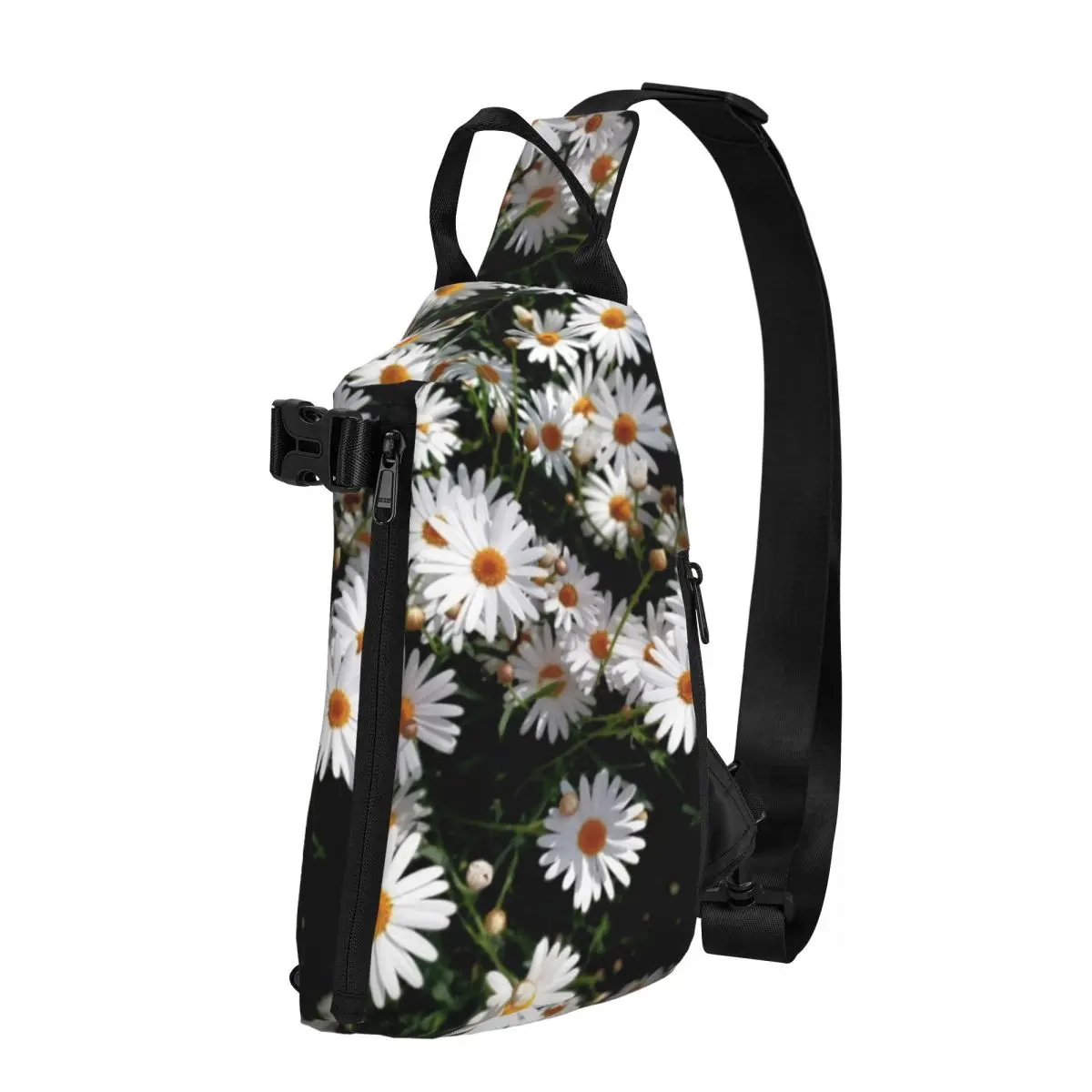 

Daisy Marguerite Floral Flowers Shoulder Bags Beautiful Daisies Chest Bag Men Sports Running Sling Bag Phone Custom Small Bags