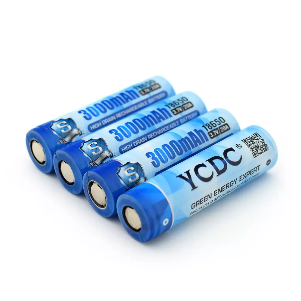 

New 3.7v 3000mah 18650 Battery 18650 Li Ion Rechargeable Lithium Battery High Discharge Max 20A For Flashlight Torch