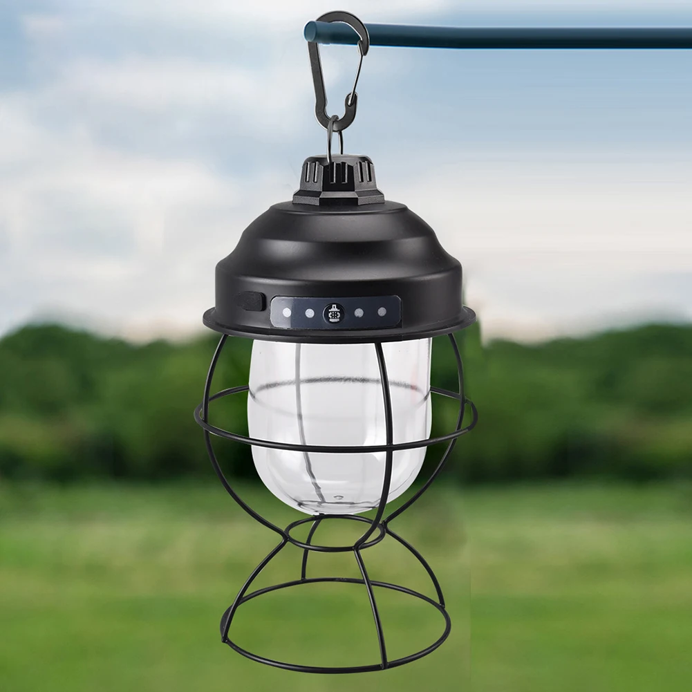 

Vintage Tent Camping Lantern USB Waterproof Garden Balcony Street Decor Lights Outdoor Portable Lanterns with Hook