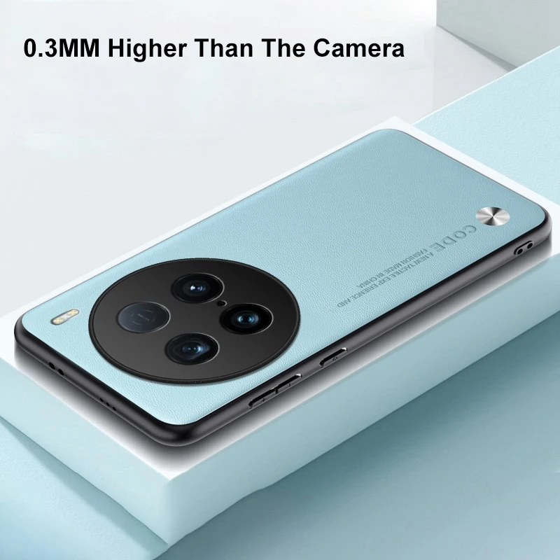 Фото Роскошный чехол из искусственной кожи для Vivo X100 Ultra, матовый силиконовый противоударный чехол для телефона с полной защитой для Vivo X100Ultra 5G №4