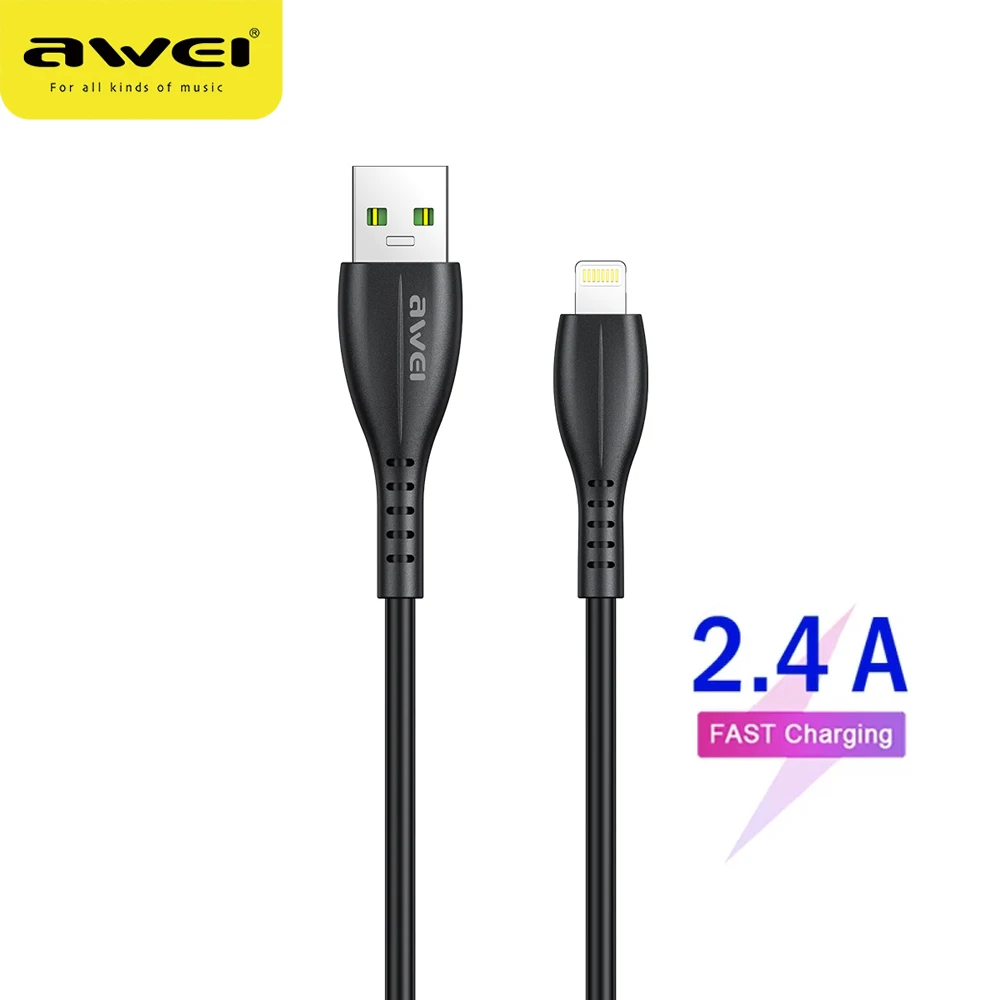 

AWEI USB Cable Lightning Type C Micro Fast Charge Data Transmission Cord For iPhone 13 12 Pro Max Xiaomi Huawei USB Charger Line