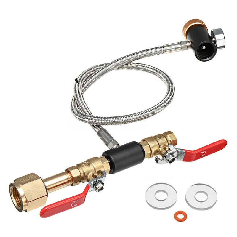 

G1/2 CO2 Cylinder Refill Adapter Hose, CO2 Refill Station Connector Kit For Filling Soda Maker For Sodastream Tank