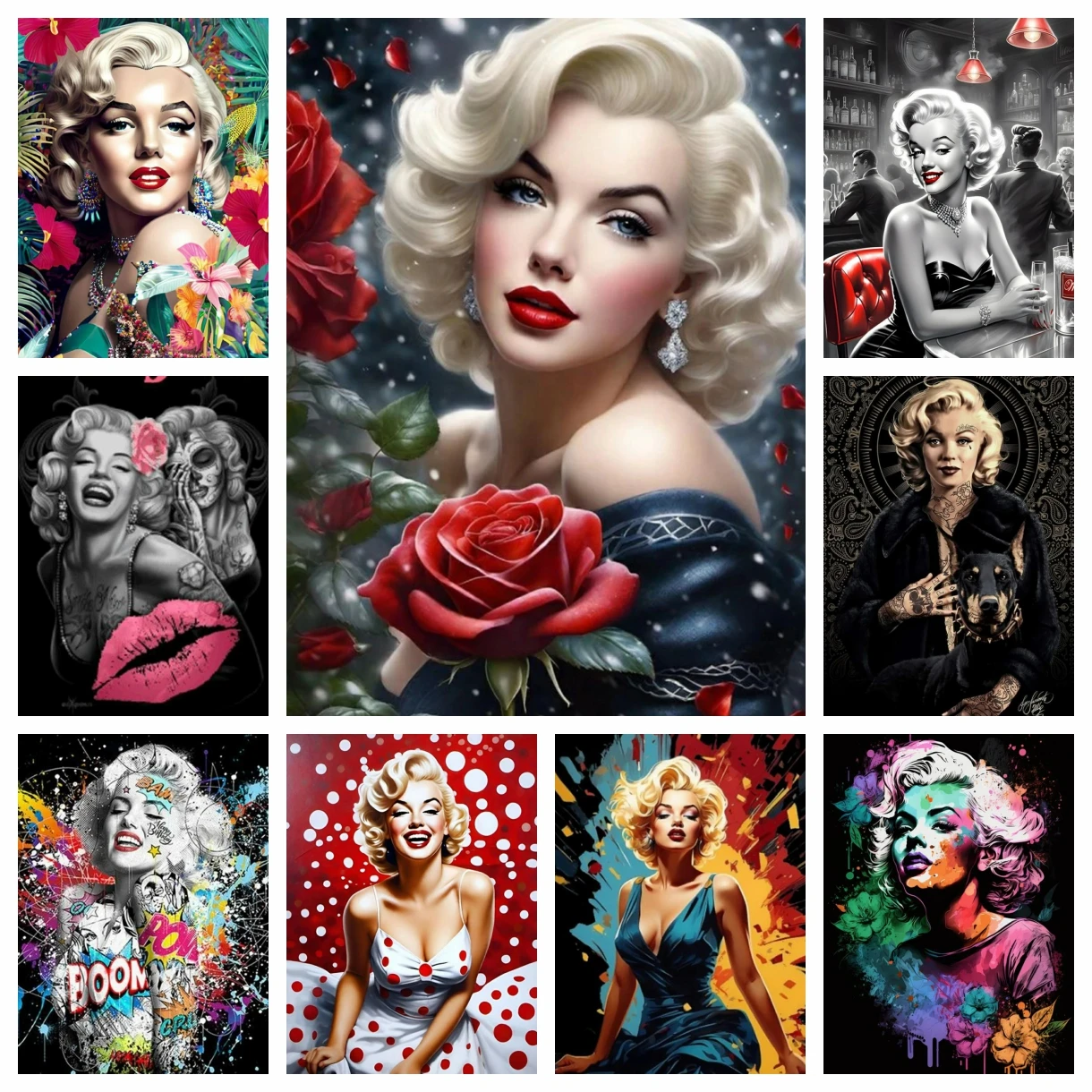 Эротическая современная алмазная живопись набор для вышивки крестом Мэрилин