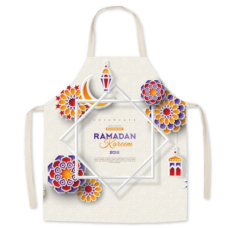 Кухонный Фартук из хлопка и льна с узором