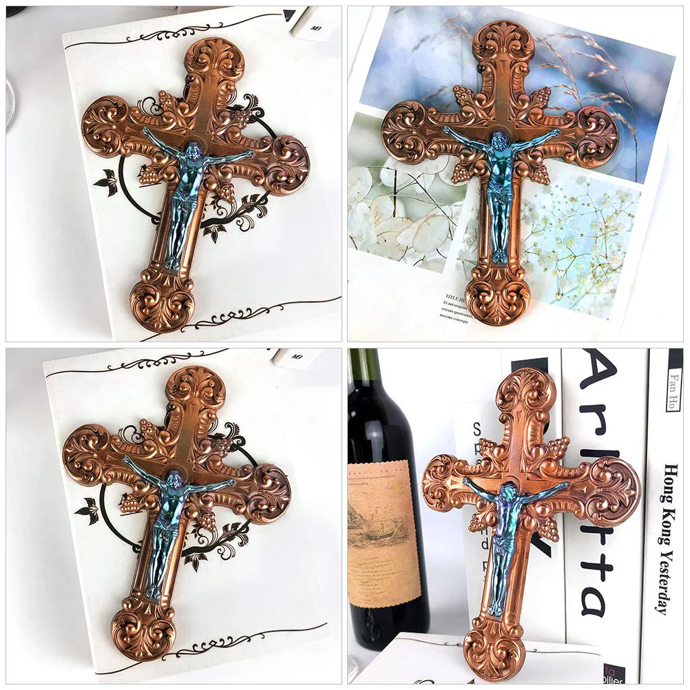 Cross Shaped Epoxy Silicone Mold DIY Cross Shape Wall Ornament Mold Handicraft Silicone Mold