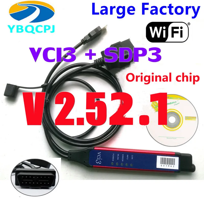 

Качество A VCI3 для сканера Φ SDP3 V2.52.1 Wifi беспроводной диагностический инструмент обновление
