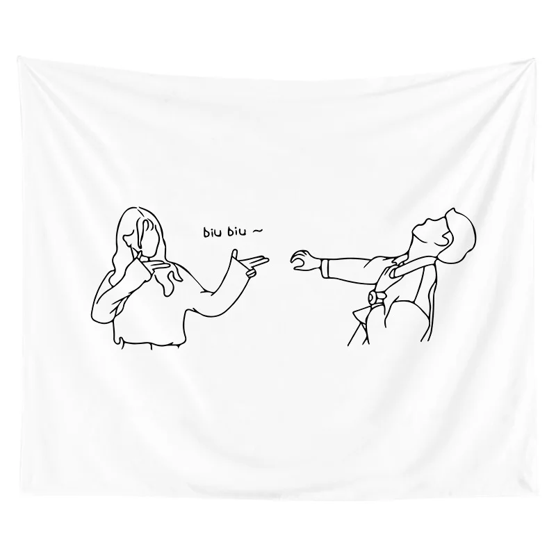 

Simple personality tapestry ins bedside hanging cloth background cloth bedroom decoration cloth 95*73cm