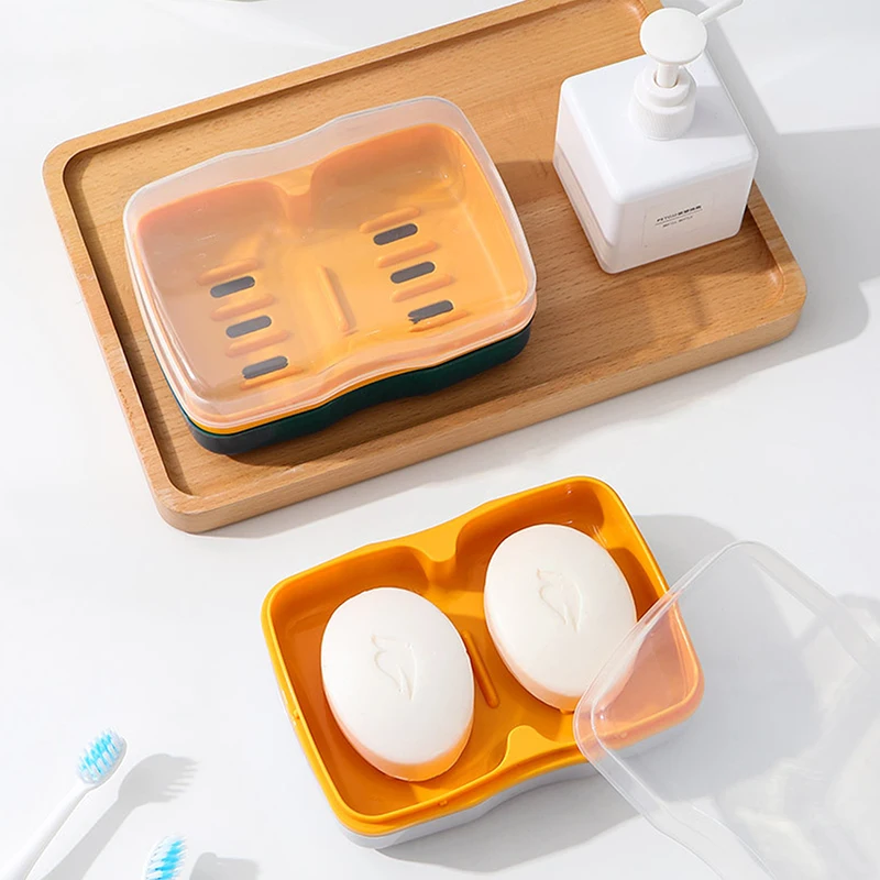 Двойная сетка для мыла в ванную комнату чехол душа мыльница с водонепроницаемой