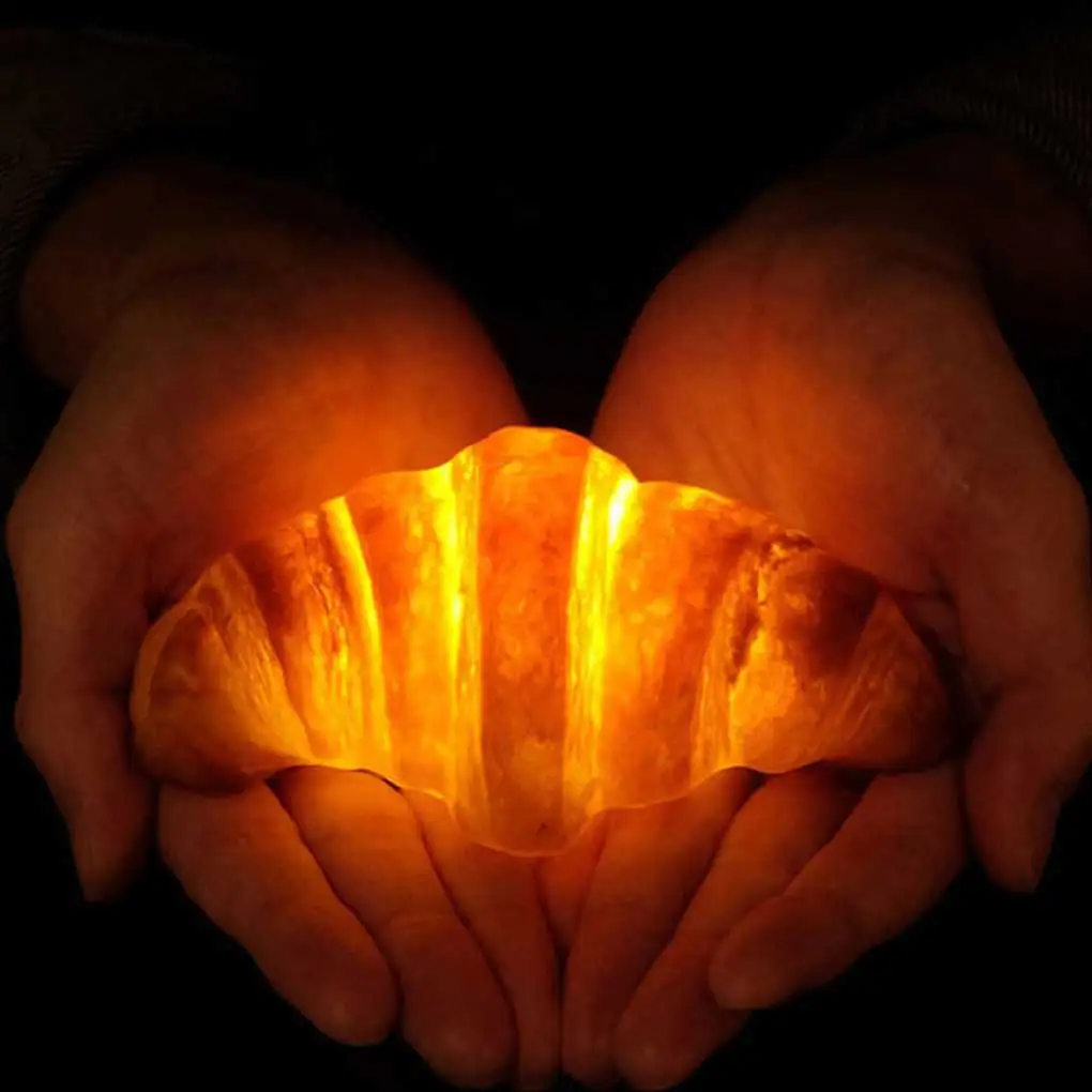 

Уникальная ручная работа, светодиодный имитационный хлеб, забавные ночные светильники, прикроватные светильники для спальни, лампа для освещения, подарок