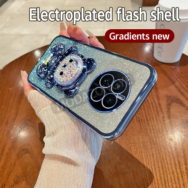 Чехол для Huawei Mate 50 мягкий силиконовый Блестящий ударопрочный гальванический