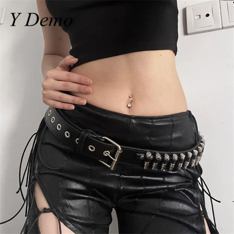 

Ремень женский, с модная пуля и заклепками