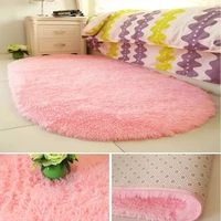 fashion new 4060cm thick fluffy rugs cute oval anti skid carpet shaggy area rug carpet home bedroom dining room floor mat
