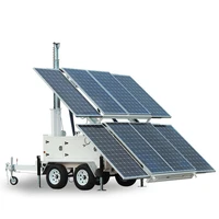 500w wind turbine pv solar panels portable mobile transport trailer hybrid wind solar power system for home