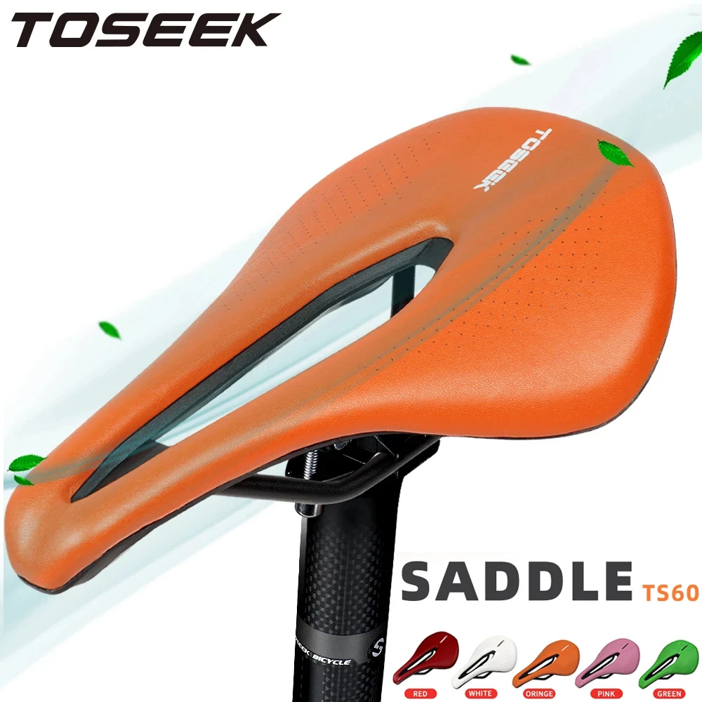 TOSEEK New MTB Road Bike Saddle EVA Ultralight Breathable Comfortable Seat Cushion Bike Racing Saddle Bicycle Seat Bicycle Parts