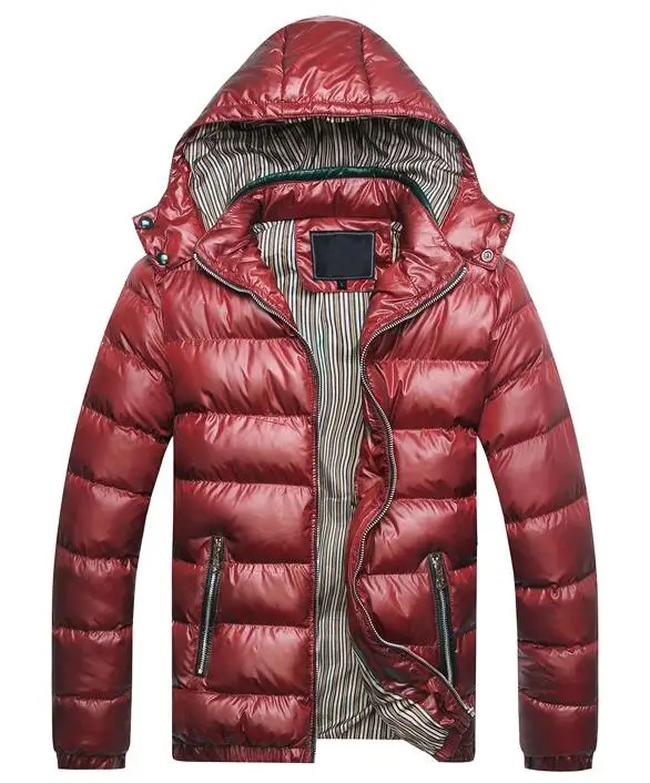 Hooded Cotton Jacket Youth Men's Light Cotton Padded Warm Thick Parkas Men Outwear Winter Coat  Brand Jacket More Styles
