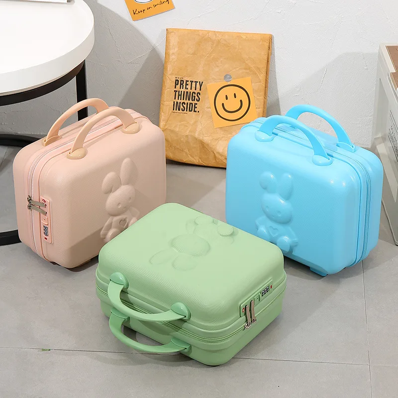 

Портативный косметический чехол, 14 дюймов, чехол для костюма, маленькая дорожная мини-сумка, однотонный чехол для хранения