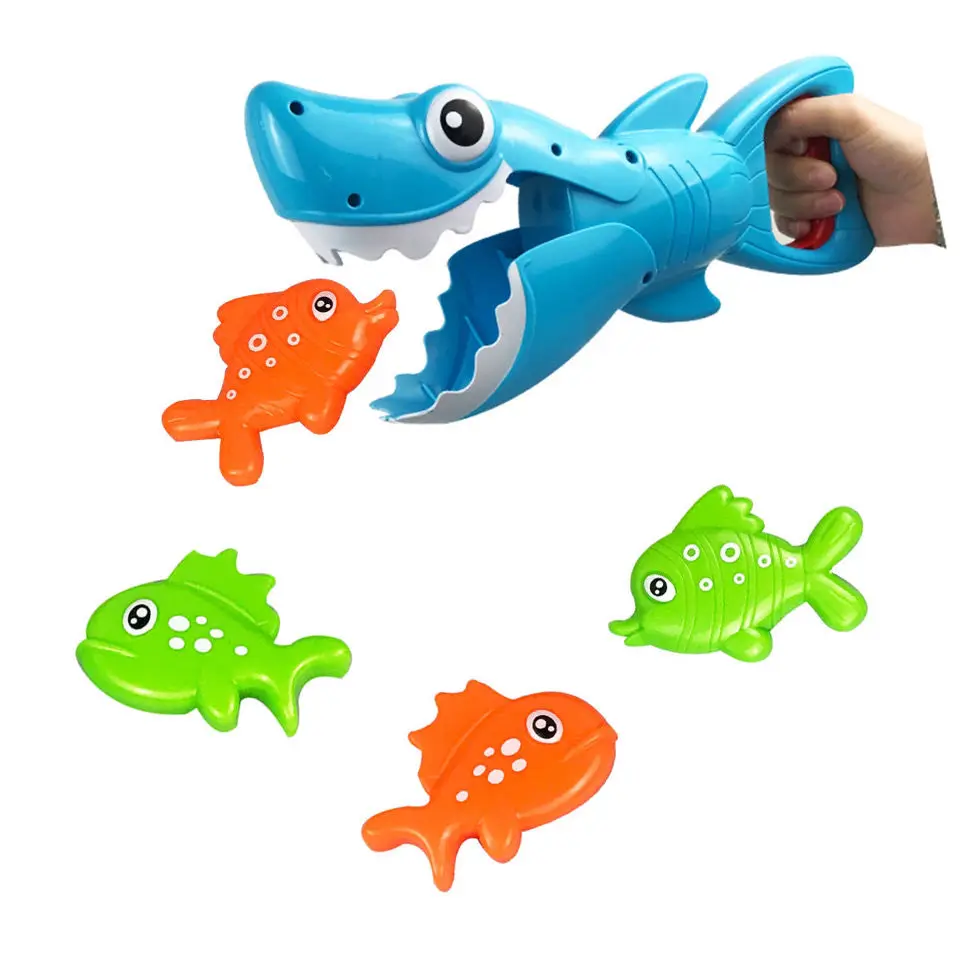 

Shark Grabber Fish Baby Bathtub Bath Toys Toddler Interactive Swiming Pool Fishing Tool Outdoor Beach Water Toy Gifts for Boy