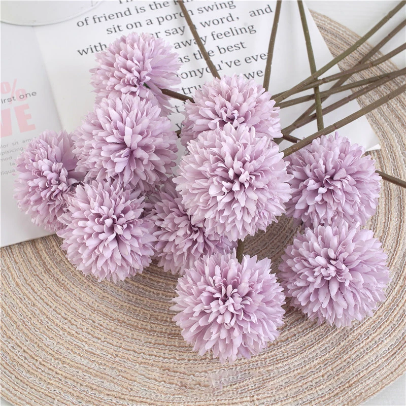 5PC Silk Hydrangea Vase for Home Room Decor Wedding Bouquet Outdoor Garden Bridal Accessories Clearance Cheap Artificial Flowers - купить по