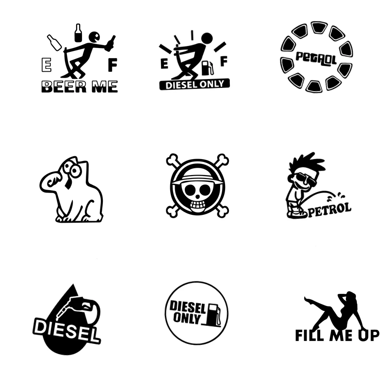 

Funny Diesel Car Stickers Creative Vinyl Sticker on Car Stickers and Decals Window Sticker Car-Styling Decal Fuel Cap Decal