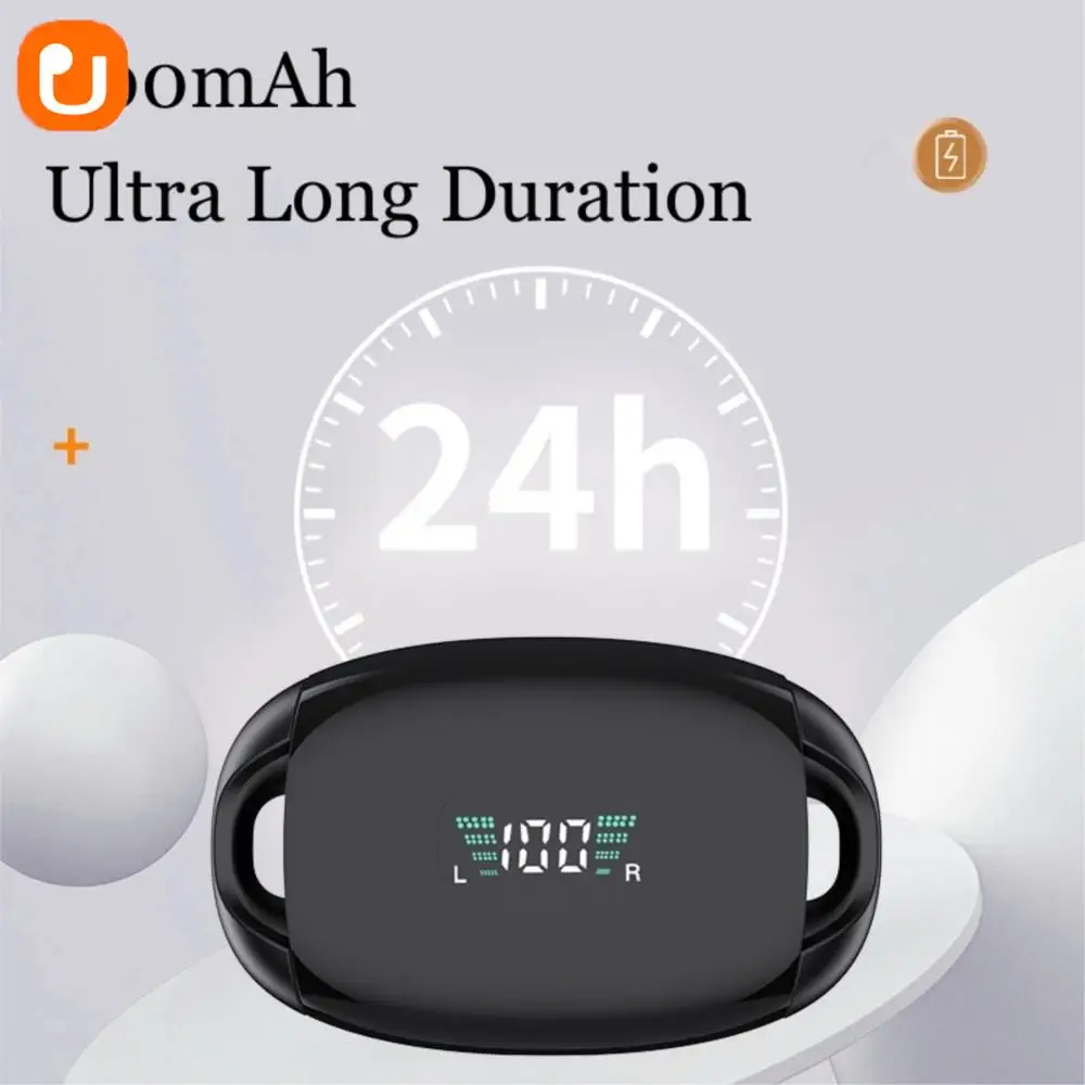 

TWS Bone Conduction Bluetooth 5.3 Earphones Earclip Design Wireless Earbud Wear Clip on Ear Headphone Sports Waterproof Headsets