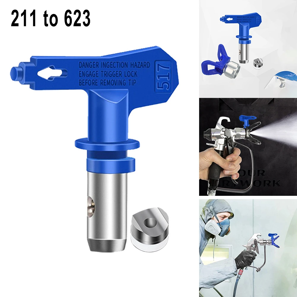 

Airless Spray Tip Blue Paint Nozzle Replacements Tungsten Steel 211/313/315/415/417/515/517/523/623 Gun Paint Sprayer Tools