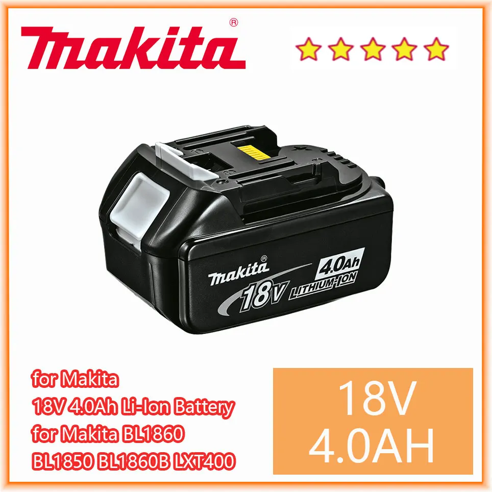 

Makita оригинальный 18V 4.0AH 6.0AH перезаряжаемый Электроинструмент аккумулятор светодиодный Литий-ионная Замена LXT BL1860B BL1860 BL1850