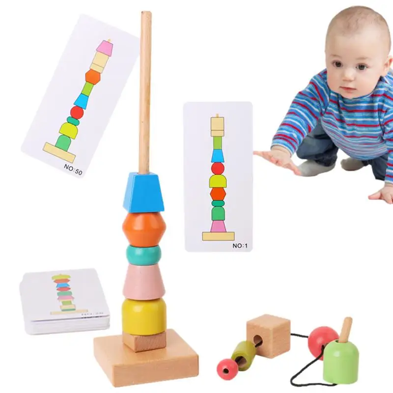 

Набор Бусин со шнуровкой, интеллектуальные бусины, карты, вставки, игрушки с радугой, развивающие обучающие игрушки для