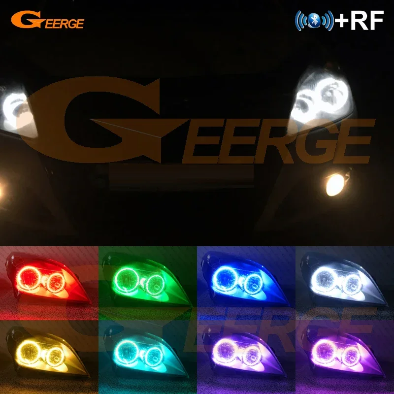 Фото Для Opel Astra H 2004 2005 2006 2007 2008 2009 2010 Bluetooth APP Ультра яркий многоцветный RGB светодиодный комплект Angel Eyes Halo Rings №3