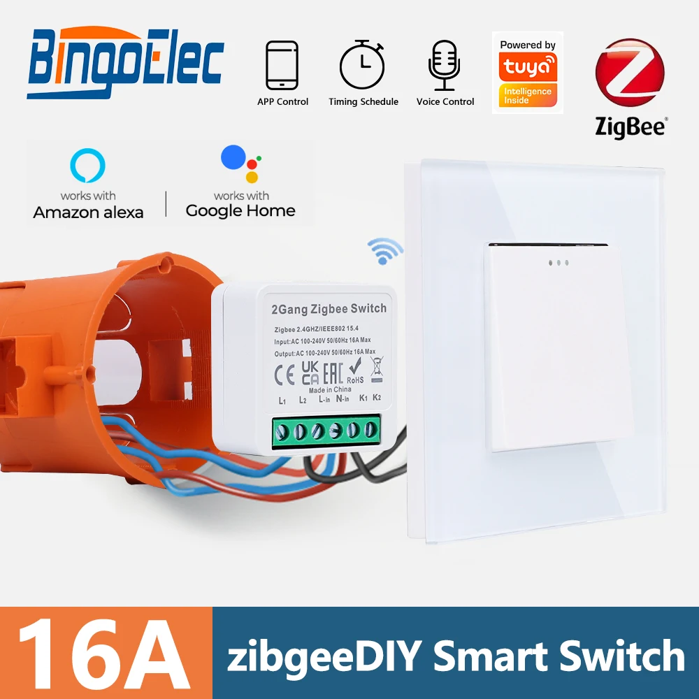 

Tuya Zigbee 3.0 DIY Mini Switch For Tuya Smart Life Timing Wireless Control Relay Automation Work With Alexa Google Home