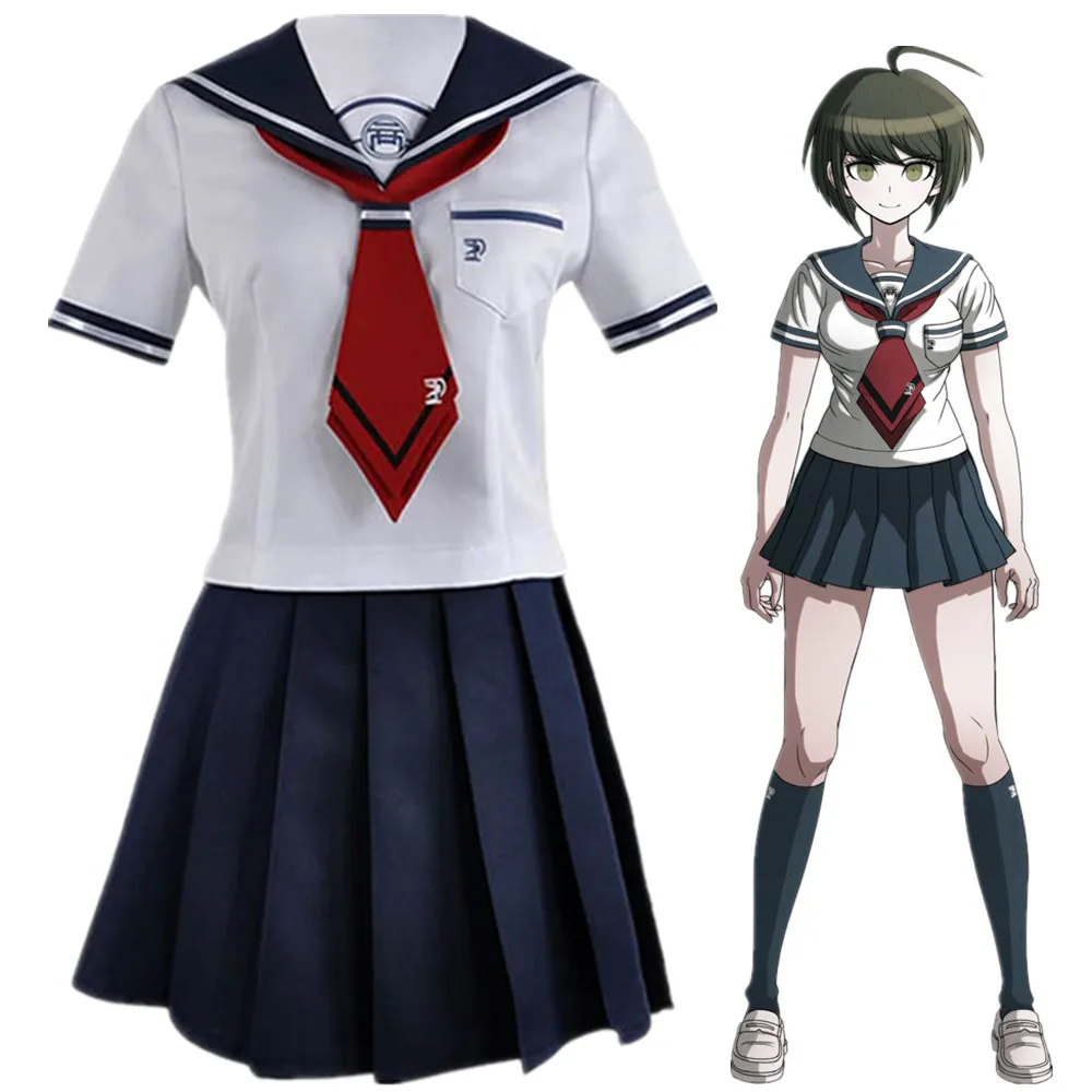 

Аниме игра данганронпа Косплей Костюм Naegi Komaru женщины JK костюм Хэллоуин рубашка юбка бант реквизит костюм