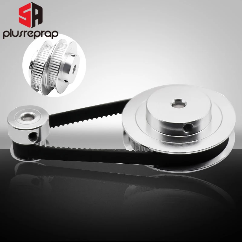 

GT2 Timing Belt Pulley 60teeth 20teeth 5mm/8mm Reduction 3:1/1:3 belt width 6mm for 3D printer DIY accessories
