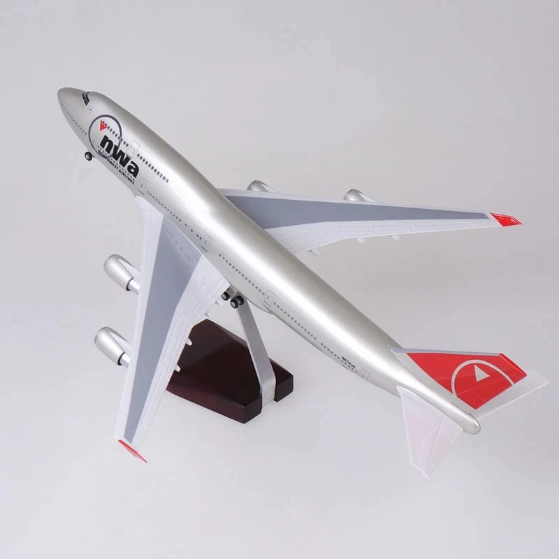 Масштаб 1/150 B747 Модель самолета Nwa NorthWest Airlines 47 см Литой под давлением самолет из