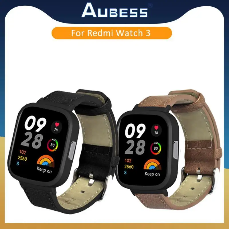 

Replacement Wristband Metal Watch Case Full Cover Design Redmi Watch Correa Bracelet Two-in-one Watch Band For Redmi Watch 3 New