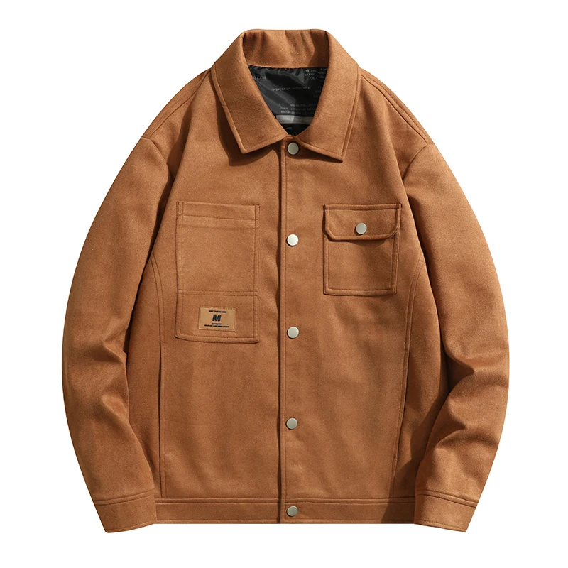 

2023 Autumn Oversize Vintage Jacket Men Cargo Coat Fashion Korean Streetwear Button Outerwear Clothing Tops Male Plus Size 8XL