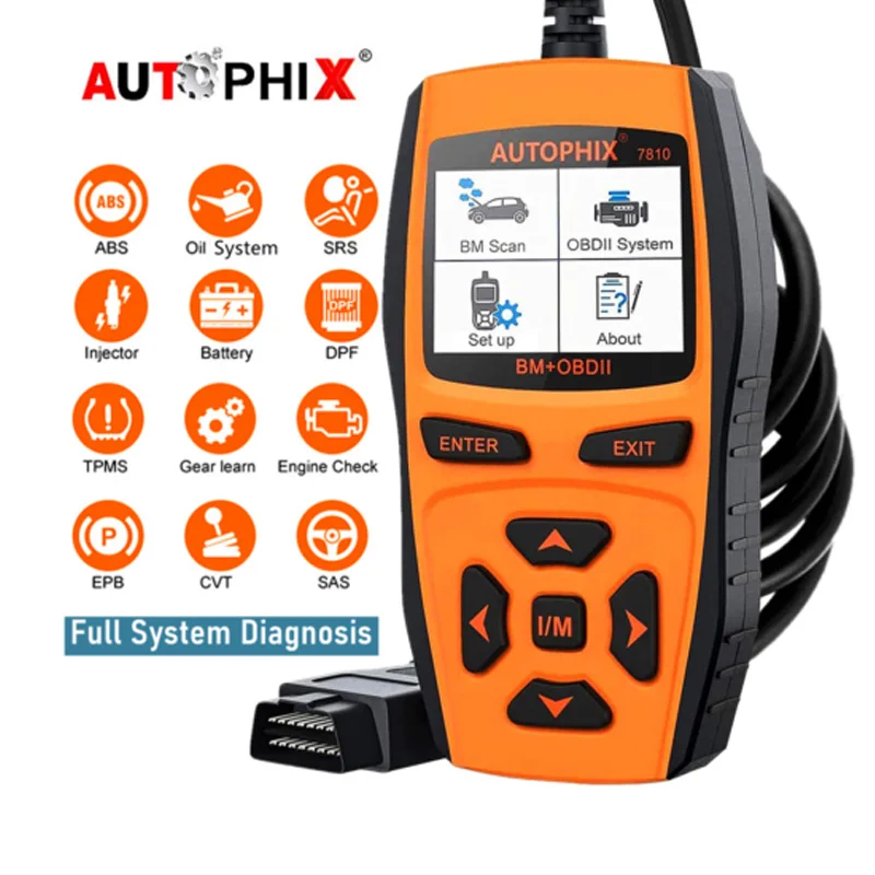 AUTOPHIX 7810 Full-Systems Scanner OBD2 Code Reader Auto ABS SAS TPS EPB CBS Diagnostic ToolDiagnostic Scan Tool For BMW Scanner