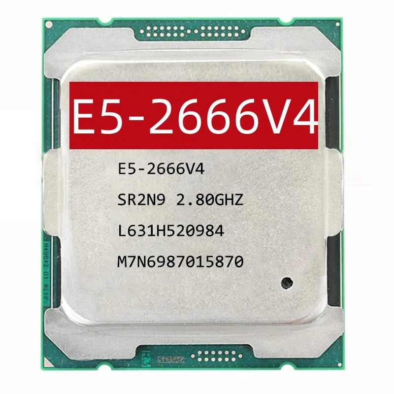 

Б/у E5-2666 V4 ЦП Xeon X99 12 ядер 24 потока 2,8 ГГц 145 вт LGA 2011-v3 процессор 16 нм