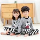 Пижама в виде животных для мальчиков-подростков от 2 до 14 лет, одежда для сна в виде зебры, пижамы для детей, Подростковая Пижама, комплекты детской одежды, одежда для девочек