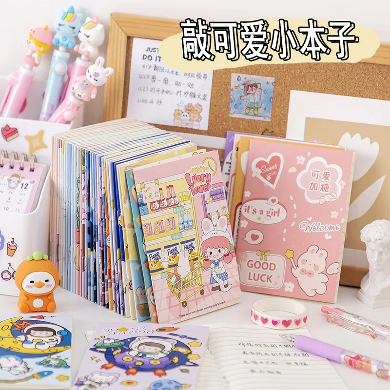 

40pcs Kawaii Mini Portable Notebook Cute Stationery Small Notepad For Daily Notes School Office Stationery Convenient To Carry