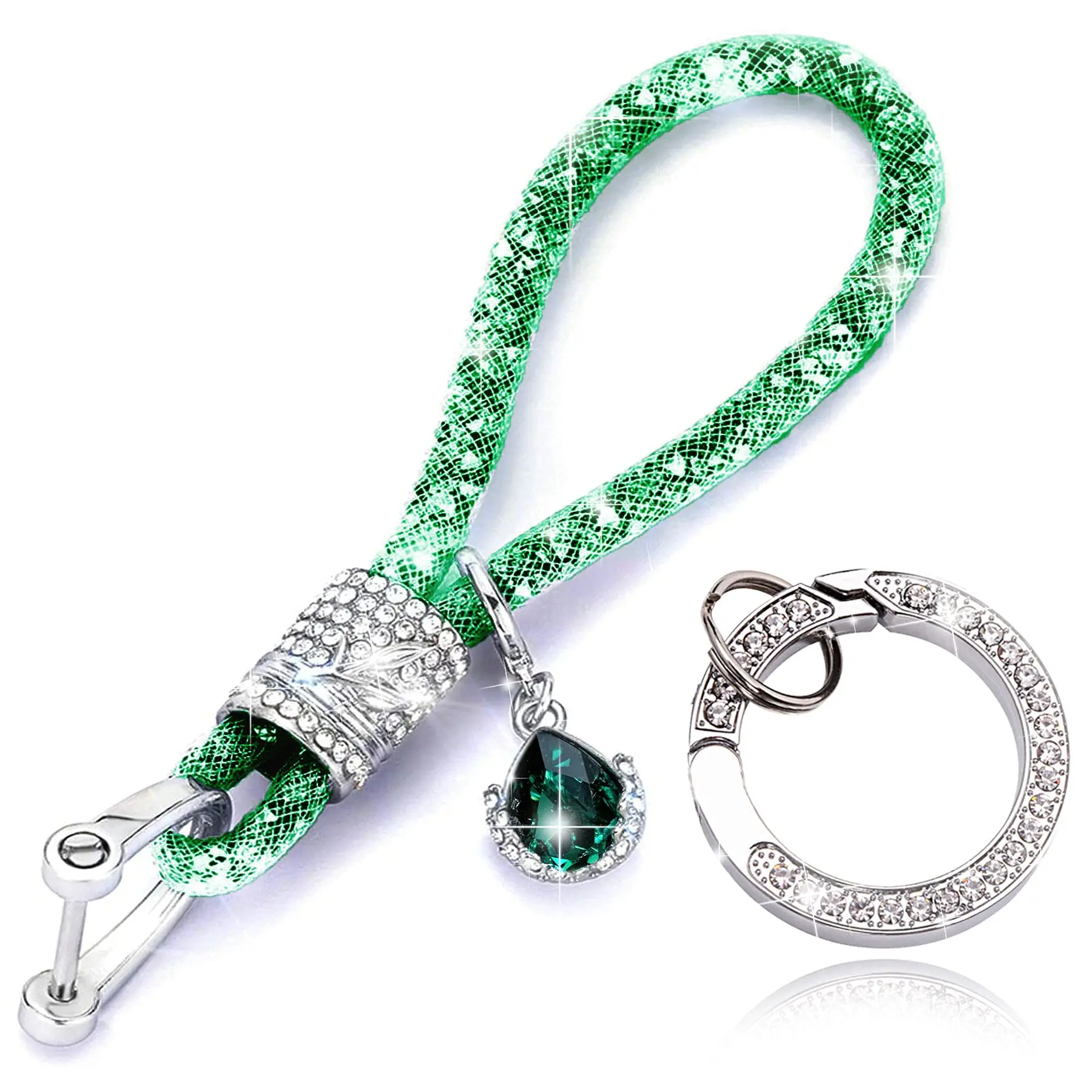 

Crystal Car Keychain for Women, Keychain Accessories With Bling Rhinestones, Fashionable Car Key Chain for Car Keys.