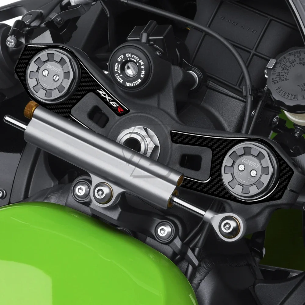 

Для Kawasaki ZX6R ZX-6R 2009-2011 3D углеродное волокно тройной ямочный чехол Защитная накладка на бак мотоцикла наклейка на переднюю вилку