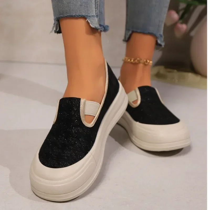 Женские блестящие пучки без шнурков новая модель 2024